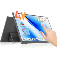 Nouvel écran portable 23,8 pouces UHD LCD IPS tactile avec support VESA, béquille intégrée, haut-parleur intégré pour le jeu, logo personnalisé