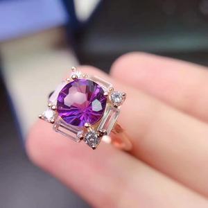 Anillos <span class=keywords><strong>de</strong></span> cristal personalizados <span class=keywords><strong>de</strong></span> fábrica, joyería, nuevos anillos <span class=keywords><strong>de</strong></span> <span class=keywords><strong>piedras</strong></span> <span class=keywords><strong>preciosas</strong></span> <span class=keywords><strong>de</strong></span> amatista púrpura a la moda - Product Image 1