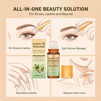 Minyak Pelembap 100% Cold Pressed dengan Roller Ball Rose Quartz untuk Wajah dan Tubuh, Rambut, Alis, Melembapkan Kulit