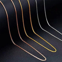 Collar de Cadena Chopin para Clavícula de Oro Macizo de 18K Blanco / Rosa / Amarillo Au750 Collar de Oro Auténtico