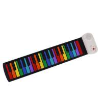 Wholesale Roll up Plastic Piano-37-Key Rainbow Customizable Keyboard for Children's Music Enlightenment Portable Learning Fun