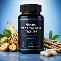 Service de production OEM de capsules naturelles à base de plantes pour hommes, 60 capsules pour les besoins quotidiens en suppléments nutritionnels pour hommes adultes