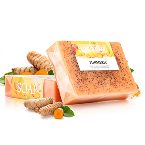 สบู่ขัดผิวทำจากขมิ้นสำหรับขัดผิวด้วยน้ำมันมะกอกและสารสกัดจากขิงช่วยทำความสะอาดและฟื้นฟูผิว - Product Image 2