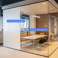 Elektro chrome transparente Fenster folie Selbst klebende Pdlc Smart Glass Folie Elektrische Privatsphäre Dimmen Glas folie Pdlc