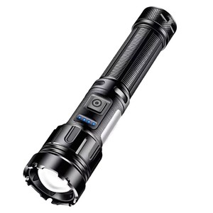 最新超亮专用 LED 灯珠白色 COB 按压开关可调光 10000 小时充电手电筒 HC-H A0015 - Product Image 1