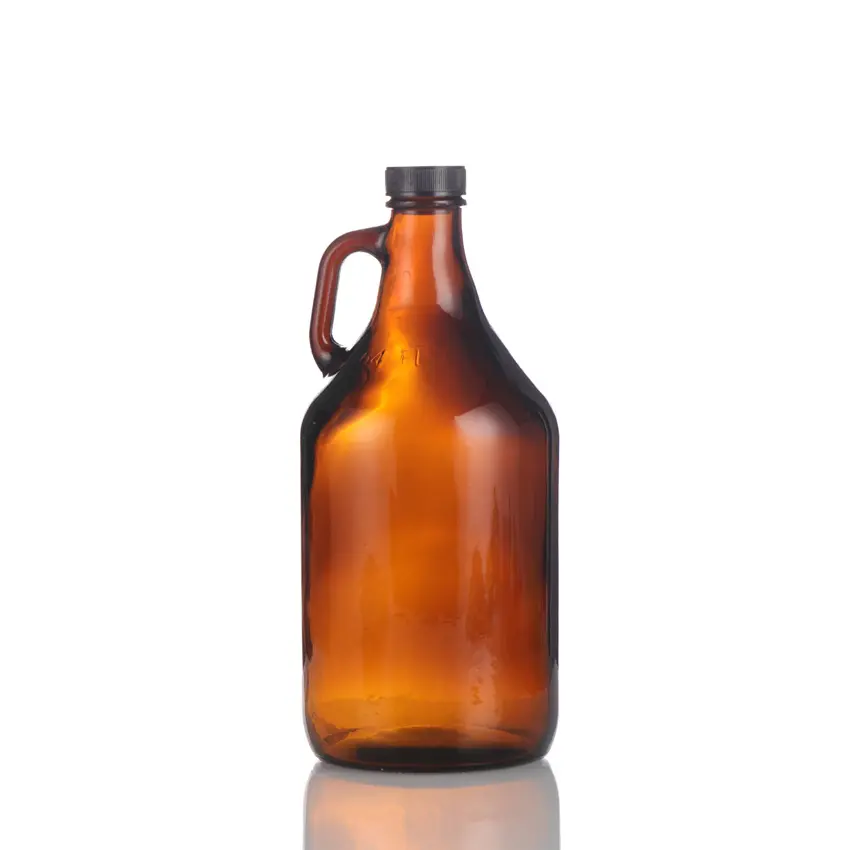 Garrafa de vidro com tampa hermética, recipiente personalizado, 2 litros, 2000ml, 64oz, âmbar, califórnia, vinho, cerveja, haste, carboy, garrafa de vidro com parafuso hermético
