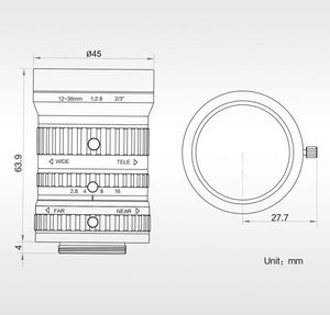 Lente de Zoom FA con Montura CS LBTEK para Visión Artificial con Montura C - Product Image 2