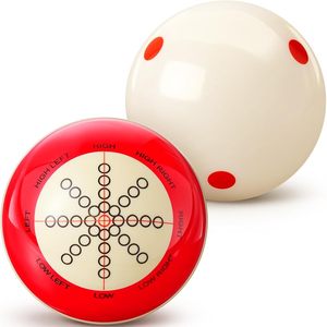 Bille de billard d'entraînement Gemscream, taille réglementaire 2-1/4 pouces, avec points pour la pratique - Product Image 1