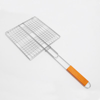 Ensemble de grille de barbecue en fil métallique et pinces pour l'extérieur, multifonctionnel, facile à nettoyer, pour poisson grillé, hot-dogs, hamburgers