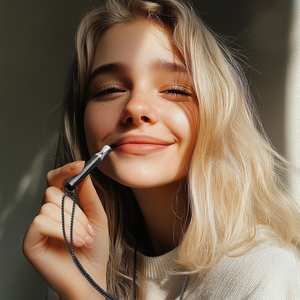 Soulagement de l'anxiété en acier inoxydable Aide à l'arrêt de la vaporisation Arrêtez de fumer Collier d'inhalateur d'air d'aromathérapie à l'huile essentielle à base de plantes naturelles - Product Image 4
