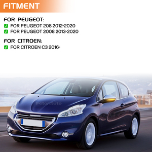 Specchietto lampeggiatore per Peugeot 208 <span class=keywords><strong>2008</strong></span> Citroen C4 C3 Mk3 <span class=keywords><strong>Opel</strong></span> vauhall <span class=keywords><strong>Corsa</strong></span> F bulbo luce dinamica indicatori di direzione luci sequenziali - Product Image 5