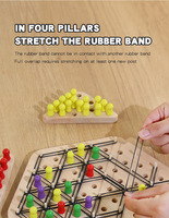 Vente en gros Éducation précoce Jeu amusant Pensée logique Chaîne Multijoueur Bataille Triangle Jeu d'échecs en bois pour enfants