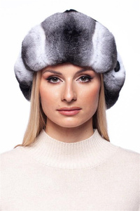 Gorro de Piel de <span class=keywords><strong>Chinchilla</strong></span> Elegante y Moderno para Mujer, Venta al por Mayor, Personalizable, Ajustable, Deportivo, Casual - Product Image 5