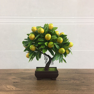 Planta Artificial <span class=keywords><strong>en</strong></span> <span class=keywords><strong>Maceta</strong></span>, Bonsái de Frutas Simuladas, Decoración para el Hogar, Planta Verde de Escritorio, Adorno de <span class=keywords><strong>Pino</strong></span> - Product Image 3