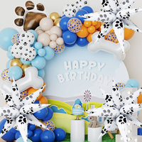 Patte de chien Starburst Ballon Paw Explosion Star Mylar Ballon Lets Pawty Dog Birthday Party Decoration