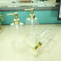 Bouteille pulvérisateur en plastique PET écologique de 480 ml, transparente, pour savon pour les mains, emballage personnalisé avec impression sérigraphique