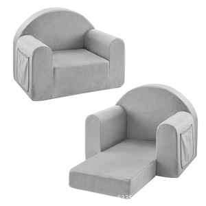 Giving Tree <b>Kids</b> <b>Sofa</b> Chair Gray Foldable With Pocket For Children 3 Years And Above - Product Image 5