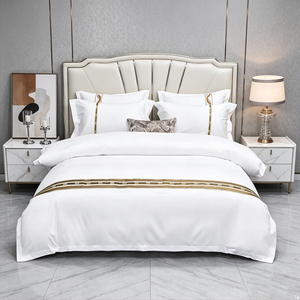 Hoteles con clasificación de estrellas, hoteles con ropa de <span class=keywords><strong>cama</strong></span> de <span class=keywords><strong>lino</strong></span>, alojamientos familiares, fundas de edredón de tela tejida bordada, sábanas, ropa de <span class=keywords><strong>cama</strong></span>, juegos de cuatro piezas - Product Image 1