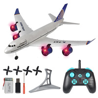2,4G RTF Control remoto juguetes voladores Boeing 747 Airbus A380 simulación ala fija espuma planeador modelo de avión baterías
