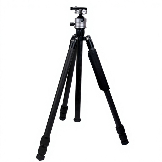 Carbon Fiber Professional Video Camera Tripod Super Lightweight Mini Wireless Compact Travel Stand 360 Degree Ball Head QR Plate