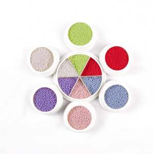 Perles de caviar pour ongles en verre miniatures colorées de 1 mm, minuscules autocollants et décalcomanies pour nail art de couleur <span class=keywords><strong>macaron</strong></span> 3D - Product Image 3