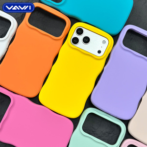 Funda de Silicona VAWI V-S06 con Diseño Original de Ondas Modernas, Color Sólido, Tacto de Piel, para iPhone 16 17 Pro Max - Product Image 4