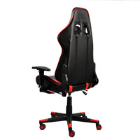 Chaise de bureau moderne confortable, pivotante, avec dossier inclinable, réglage manuel de la hauteur, en cuir PU, base en fer