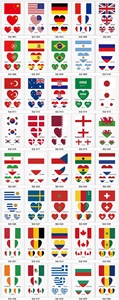 Tatuajes Temporales <span class=keywords><strong>de</strong></span> Banderas Internacionales Impresos por Transferencia <span class=keywords><strong>de</strong></span> Agua para Deportes y Fiestas - Product Image 4