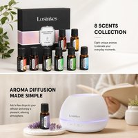Ensemble d'huiles essentielles bio - 10 ml - Rose, Orange, Menthe, Jasmin - Pour diffuseur d'arômes et soins de la peau