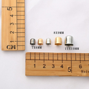 Terminales de borla de hierro redondos chapados en oro para la fabricación de pendientes, componentes de joyería, tamaño 8mm SK-09 - Product Image 3