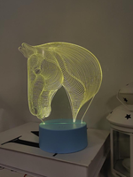 Lampe de nuit LED en acrylique 3D romantique à commande tactile en forme de cœur, lampe d'amour pour la Saint-Valentin, décoration de chambre à coucher, bureau, table, cadeau