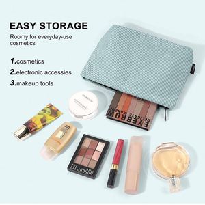 Custom Logo <b>Women</b> Girls Fashion Travel Cosmetic <b>Bag</b> Makeup <b>Pouch</b> Non-Woven Fabric Zipper Soft Handle Portable Foldable Small - Product Image 5