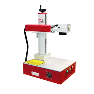 Hot sale fiber laser machine 50 w marking sell price Metal with rotary