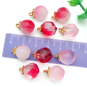 Cuentas Colgantes de Cristal Color Durazno para Accesorios de Joyería DIY, Fornituras para Manualidades con Resina Epoxi, Verano 2025, Origen Yiwu - Product Image 3