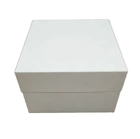Boîte à gâteau en papier kraft blanc, 1 pièce, vente en gros, usine chinoise, boîtes d'emballage, de boulangerie, bon marché