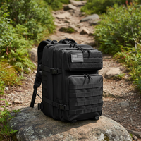Sac à dos tactique Molle personnalisé 45L en gros, pliable, avec fermeture éclair, en tissu Oxford, idéal pour la gym, la randonnée et la chasse