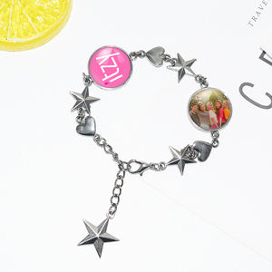 Enlace Total 165-232 |   Pulsera Kpop Stray Kids/Twice/Enhypen para Niños y Niñas, Redonda, DIY, Estrella de Cinco Puntas, Aleación de Zinc - Product Image 4