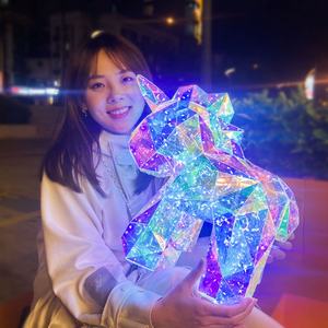 Buena venta LED Musical unicornio peluche Animal Halloween intermitente maquillaje brillante juguete perfecto noche regalo - Product Image 1