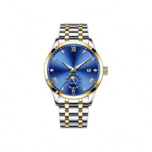 Reloj de Moissanita, Relojes Mecánicos Automáticos de Oro para Hombre, Reloj de Pulsera de Lujo con Fase Lunar y Calendario - Product Image 5