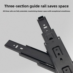 Rieles telescópicos para cajones, correderas telescópicas con rodamientos <span class=keywords><strong>de</strong></span> bolas, deslizadores para muebles, rieles deslizantes para cajones - Product Image 3