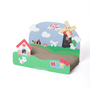 Miaoxiaoyuan <b>Cat</b> <b>Scratching</b> <b>Board</b> 58x43x31cm Cartoon Windmill Ranch Durable Corrugated Paper <b>Cat</b> Play Sleep Supply - Product Image 1