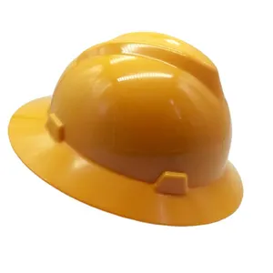 大边宽边MSA头盔v形多色高强度耐压新型安全头盔