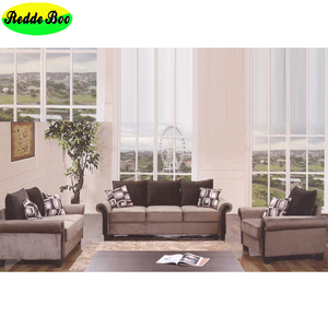 Juego de Sofás Seccionales Chesterfield de Cuero, Estilo Antiguo Americano, con Cojines Acolchados, para Vestíbulo de Hotel o Sala de Estar - Product Image 4