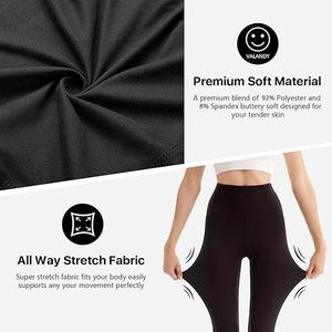 Women's High-Waisted Yoga <b>Leggings</b> Full-Length <b>Capri</b> Shorts Elastic Waist Buttery Soft Athletic Pants Solid Pattern Sexy - Product Image 4