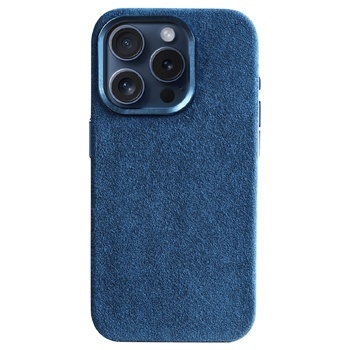 Suede Fabric Genuine Leather for iPhone 13 14 15 Pro Max Case Holder Cover With Logo Magnet Cell Phone Cases