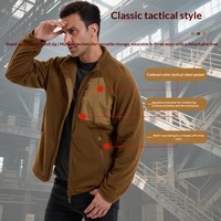 Veste polaire unisexe sportive à col montant, idéale pour l'automne et l'hiver, parfaite pour les activités sportives en extérieur, chaude et adaptée à la superposition, coupe-vent