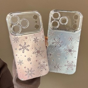 Funda de teléfono coreana con copos de nieve navideños para iPhone 17 Air 16 15 14 13 12 11 Pro Max Plus, con película brillante para la lente y cubierta rígida a prueba de golpes - Product Image 6