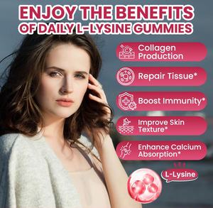 Gomitas de L-Lisina Liposomal de Alta Absorción 1200mg, Apoyo Inmunológico, Cuidado de la Piel, Aminoácido Vegano, Sin Azúcar, Suplemento para la Salud - Product Image 3
