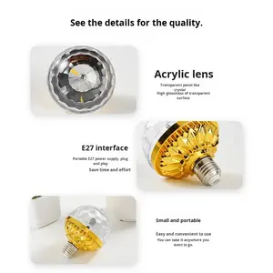 Lampadina Rotante Colorata per Camera, Dormitorio, Sfera Magica, Illuminazione Atmosferica per Casa, KTV, Palcoscenico Interno, Luce Decorativa - Product Image 4