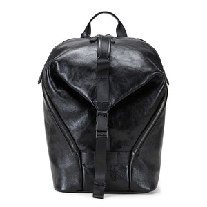 Dujiang Genuine Leather <b>Backpack</b> <b>Black</b> Top Layer Cowhide Business Laptop <b>Backpack</b> Outdoor Travel <b>Backpack</b> - Product Image 5